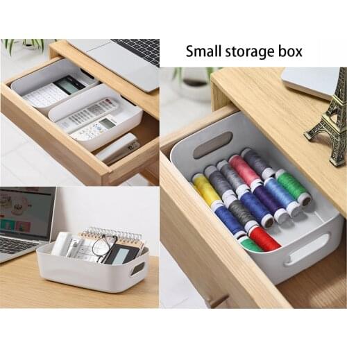 Osmetics Storage Container Sundries Case Plastic Desktop Storage Basket With Handle Table Storage Case Pouch Organizer