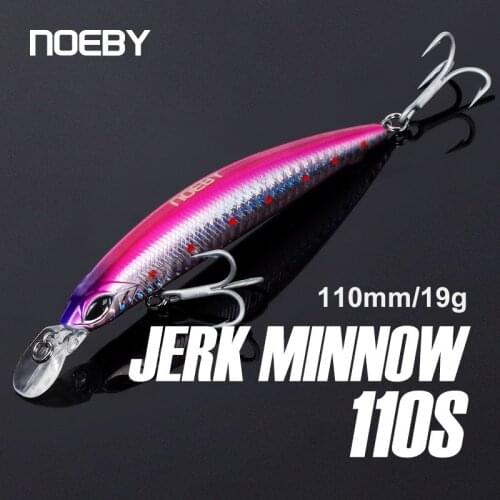NOEBY Sinking Minnow Fishing Lure 110mm 19g Wobblers Long Casting Swimbait Artificial Baits 9495 Saltwater Winter Fishing Tackle