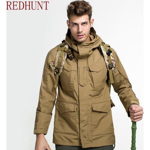 Tactical US Army Clothes Waterproof Mens Windbreaker Military Field Jackets Hoodie Field Jacket Outwear 5 colors