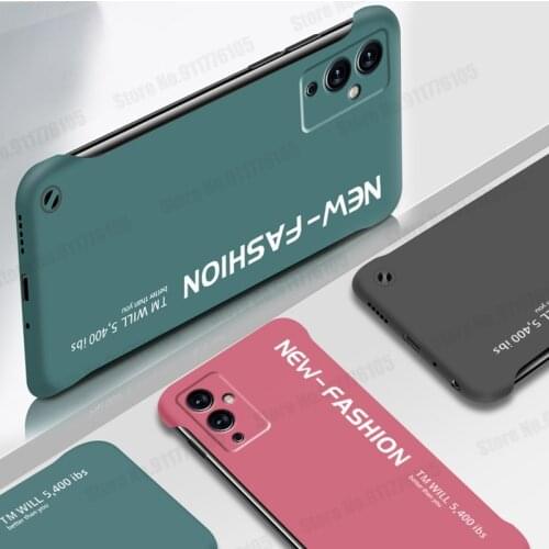 Ultra Thin Frameless PC Shockproof Phone Case For Oneplus 9 8 Pro Candy Color Letters Printing Protective Cover For One Plus 8T