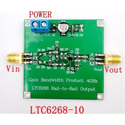 LTC6268-10 Rail to rail output high speed amplifier 4GHZ Transimpedance in-phase reverse amplifier