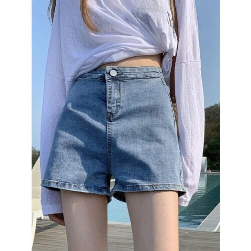 Womens Shorts Bull-puncher Knickers Female Summer Show Thin Thin Section High Waist Sweet Heat wide-legged Trousers Tide A Word