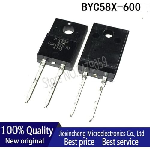 10PCS BYC58X-600 BYC58X TO220F 600V 8A New original
