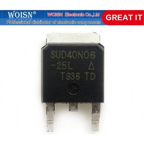 10PCS SUD40N06-25L 40N06 TO-252 TO252 SUD40N06 40N new original In Stock