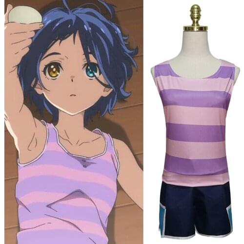 2021 Ohto Ai Cosplay Costumes WONDER EGG PRIORITY Ohto Ai Costume Adults Vest Shorts Scoks 3pcs Women Girl Swimsuit Sweatshirt