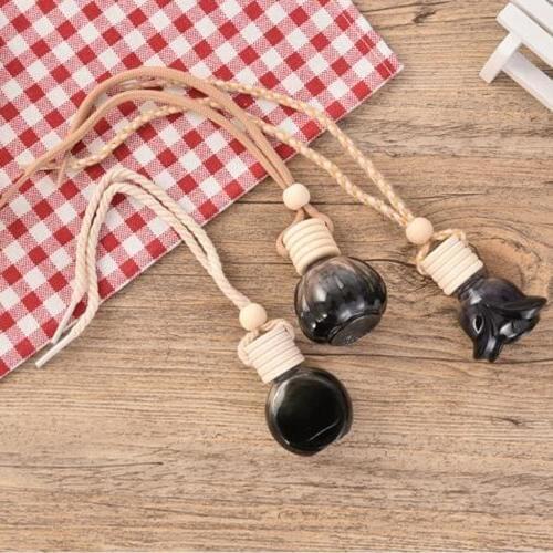 3 Pieces Air Freshener Car Printed Hanging Diffuser Bottle, 10ml Perfume Fragrance Bottle