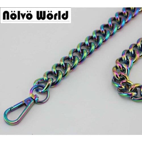 5pcs 1pc 17mm NEW fashion Rainbow Chain Bags Purses Strap Accessory Factory Quality Plating Cover Wholesale