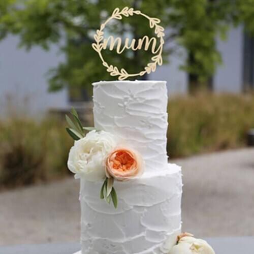 Mum Mothers Day Acrylic Cake Topper Gold Mam Birthday Cake Topper Supplies for Mothers Day Mama Birthday Party Cake Decoration