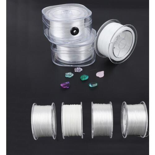 30-200M/Roll 0.2/0.6/0.8/1mm Elastic Cord Thread Jewelry Accessories Beading Line Strong Crystal String Cord DIY Necklace