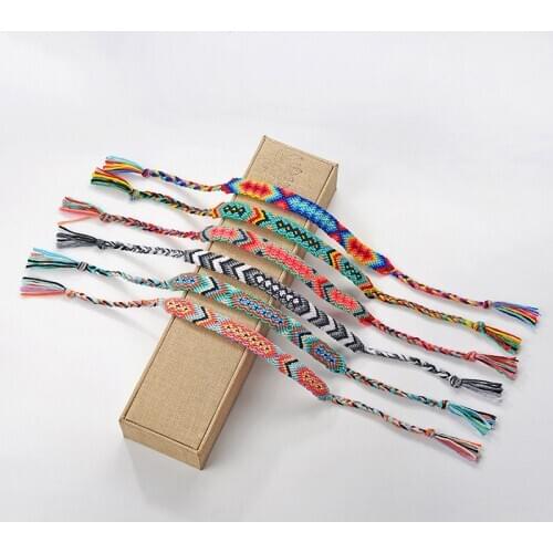 Boho Lucky Bracelets Lot Nepal Adjustable Bracelets For Women Handmade Thread Rope Bracelet Colorful Woven Bracelet 2020 Jewelry