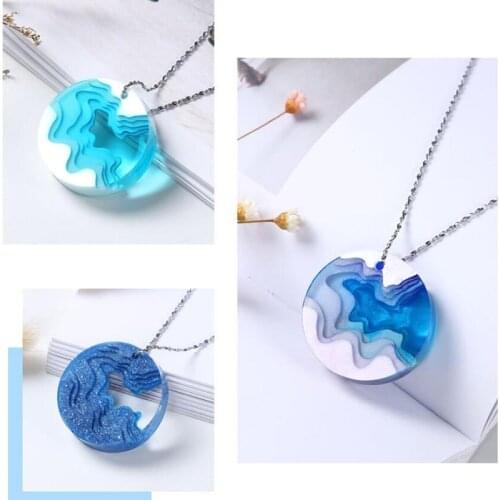 DIY Jewelry Making Mold Beach Island Nature Coastline Pendant Silicone Mold Pendants Jewelry Making Epoxy Resin UV Resin
