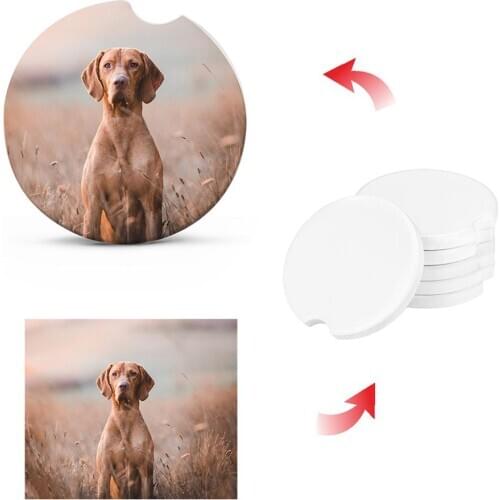 DIY Heat transfer Table Mats Drink Coaster Table Placemats Creative Coffee Mug Cup Heat-resistant Nonslip Pads 6PCS Best Gift