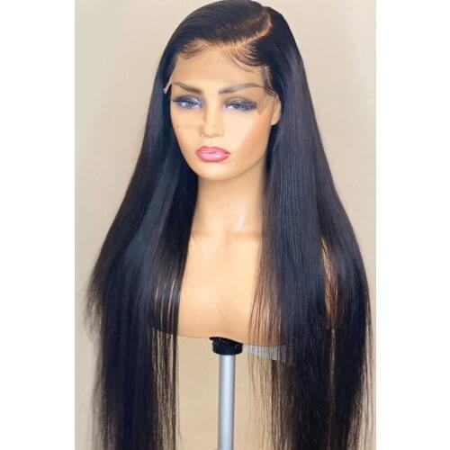 Long Straight Black Wig Synthetic Lace Front Wigs For Women Free Part Wig Heat Resistant Fiber Natural Looking Wig