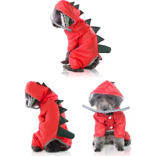 Pet Raincoat Cute Pet Dog Raincoat Hooded Waterproof Clothing For Small Medium Dogs Breathable Raincoats Pet Supplies