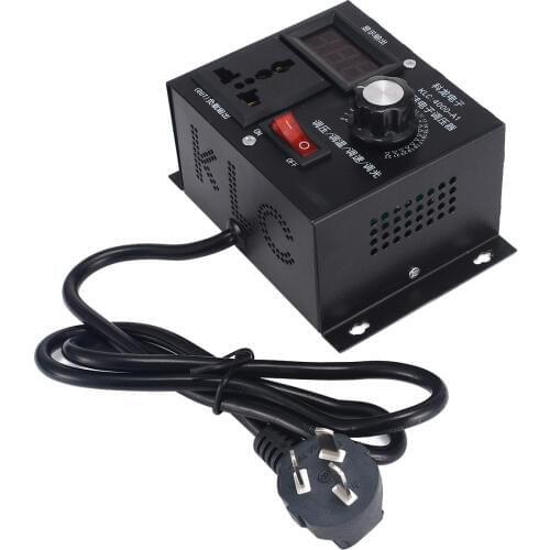 Electronic Variable Voltage Controller For Fan Speed Motor Control Dimmer 220V 4000W Voltage Controller Adjustment
