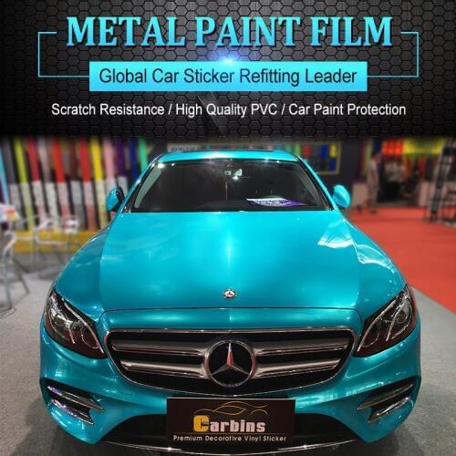 Carbins Vehicle Wraps Film Metal Paint Turquoise Color