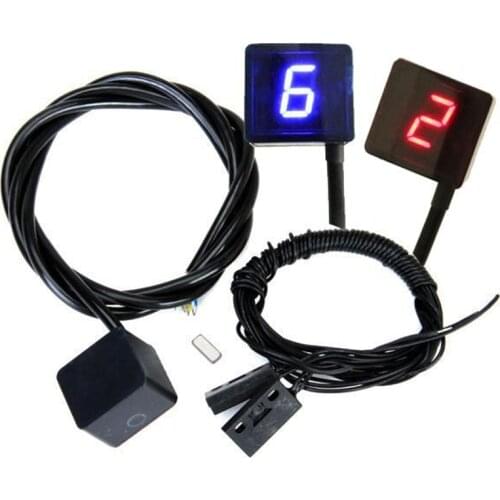 Motorcycle RACING 6 Speed Digital Gear Indicator Super Thin Motorbike LED Display Shift Lever Sensor for Yamaha Suzuki Honda