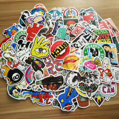100pcs cartoon JDM car graffiti stickers decorative motorcycle luggage waterproof stickers foreign trade can be wholesale