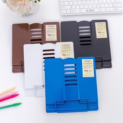 New Arrival Metal Bookstand Book Folded Adjustable Reading Book Holder Shelf Portable Bookends Accessories School Stationery