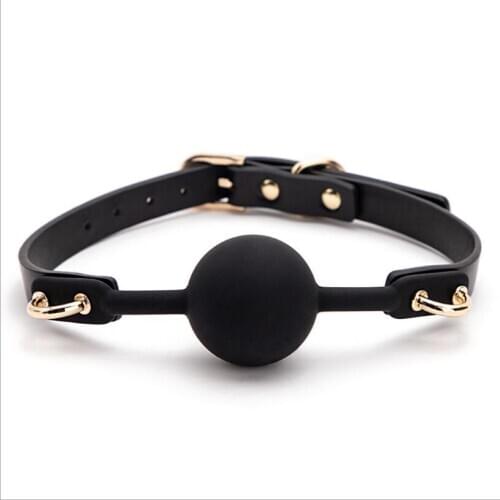 Couple Silicone Gag Ball BDSM Bondage Restraints Open Mouth Breathable Sex Ball Harness Strap Gag Sex Toy for Women S0191