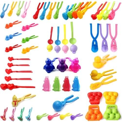 Plastic Snowball Maker Clip Cartoon Duck Snowball Clip Winter Snow Sand Mold Tool for Snowball Fight Outdoor Fun Sports