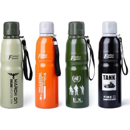Field Camouflage 750ml 304 Stainless Steel Thermos for Tea Coffee Water Bottle Thermo Cup Termos Thermo Mug Thermos