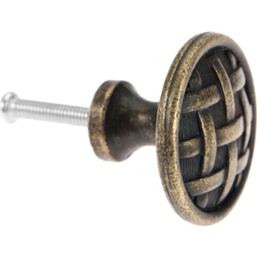 Pull Knob Antique Bronze Handle Single hole Pull Vintage Mini Knob 33*24mm Decor Hardware Kitchen Drawer Cabinet Cupboard screw