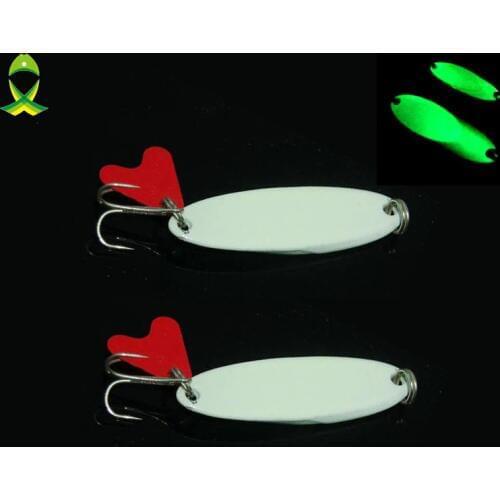 JSM 10pcs/lot Luminous metal Fishing Lures Artificial Bait with Treble Hook Baits Jigging Wobbler Lure Fishing Tackle 5g-40g