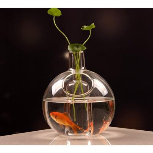 Transparent glass fish tank hydroponics glass vase home decoration Fish tank vase