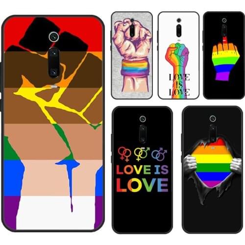 Rainbow Gay LGBT Finger Case For Xiaomi Mi 11 Pro 10T Mi Note 10 Lite 11 Ultra Phone Cover For POCO X3 Pro M3 F3