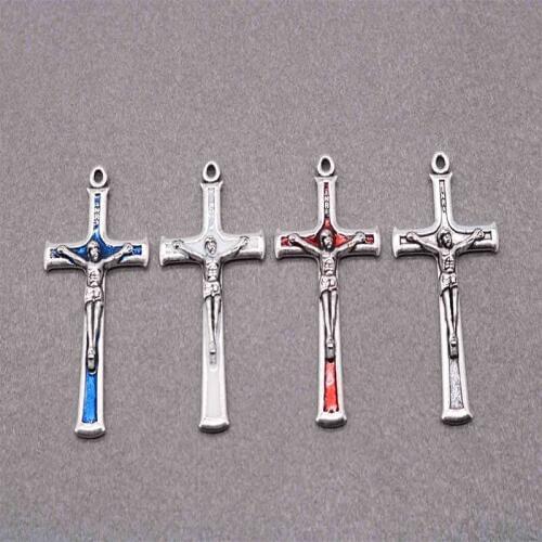 Religious Christian Rosary Cross Order. Christ Jesus cross pendant. 10 cross necklaces in Notre Dame Center