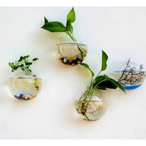 Garden Supplies Home Hanging Glass Ball Vase Flower Planter Pots Terrarium Container Hanging Flower Pot Home Garden Decoration