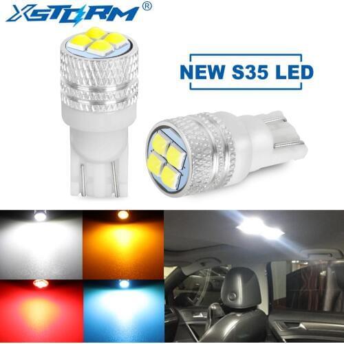 2Pcs T10 W5W Led Bulb Super Bright S35 Car Interior Reading Dome Light Marker Lamp 168 194 LED Auto Wedge Parking Bulbs 12V