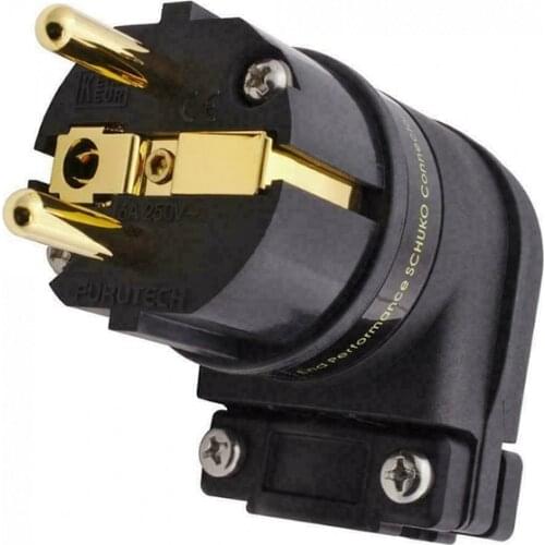 Furutech FI-E12L (R) FI-12ML (G) Schuko Plug 24K Gold Plated Rhodium Angled Power Connector