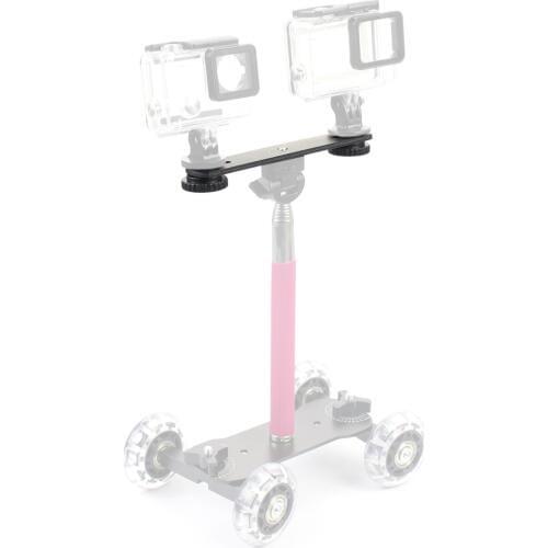 Universal Camera Tripod Dual Flash Speedlite Light Bracket Mount Holder with 1/4 Screw for Canon 7DII 70D DSLR Camera Camcorder