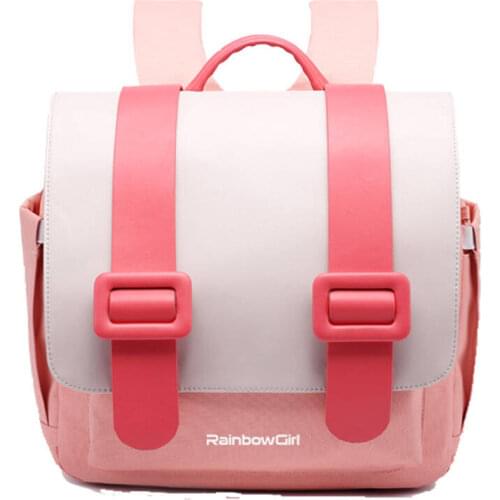 Cute Pink School Bags for Girls Kids Backpack Primary Student Candy Colorful Japan Randoseru Waterproof Orthopedic Backpacks