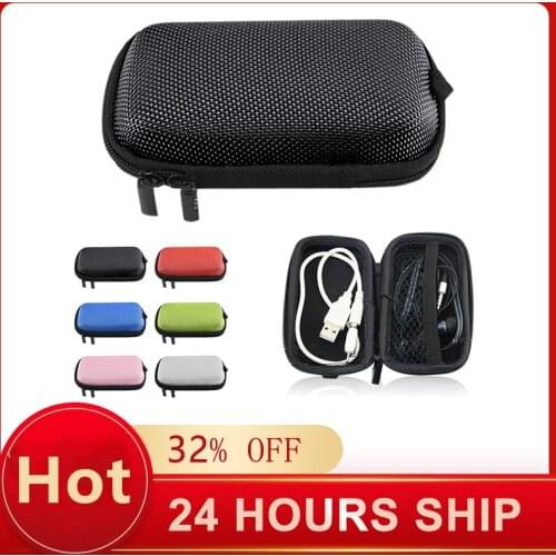 Waterproof Elliptical EVA Storage Cases Portable EVA Headphone Case For Cellphone USB Chargers Cables Earphone Cable Mp3