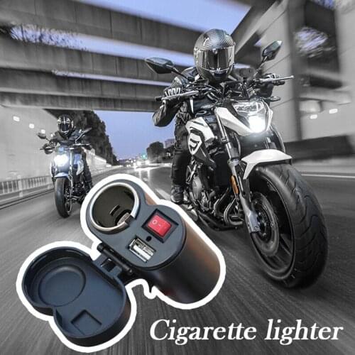 Motorcycle Waterproof Cigarette Lighter USB Charger Socket Power Adapter for Phones Tablets SDF-SHIP