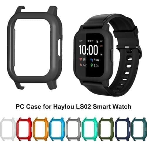 Frame Protector Watch Case For Haylou LS02 Smart Watch Cover Hard PC Cover Shockproof Bumper Shell Accessories Colorful