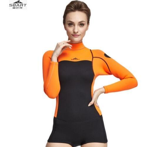 Sbart1022 2mm Women Scuba Diving Wetsuit Diving Suit Neoprene Swimming Wetsuit Surf Triathlon Wet Suit Swimsuit Full Bodysuit