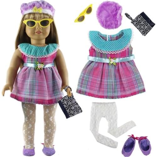 1 Set Beautiful Princess Dress Outfit Doll Clothes for 18 inch doll clothes B2