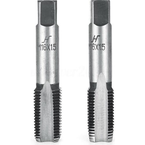1 Pair Right Hand Machine Straight Fluted Fine Thread Metric Thread Taps HSS Screw Tap Drill Bit Connector Hand Tools