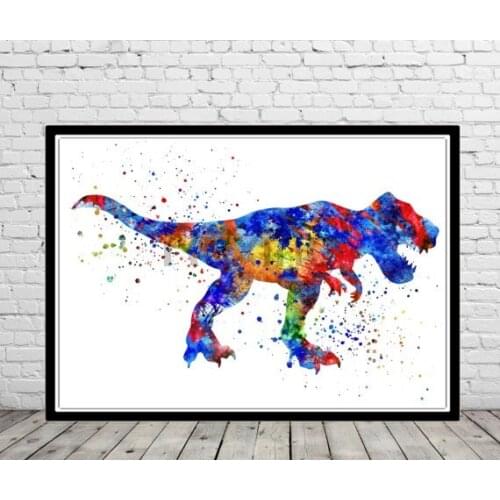 Diamond Mosaic 5D DIY Diamond Painting Watercolor splice dinosaur Cross Stitch Square Diamond Embroidery animals Decor Painting