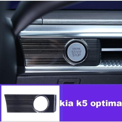 Lsrtw2017 Carbon Fiber Car Center Control Engine Start Button Trims for Kia K5 Optima 2020 2021 Accessories Auto Styling