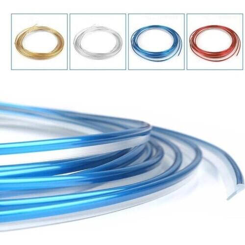 Car Styling 5M Universal DIY Flexible Interior Decoration Moulding Trim Strips Car Interior Exterior Moulding Strip Decorative L