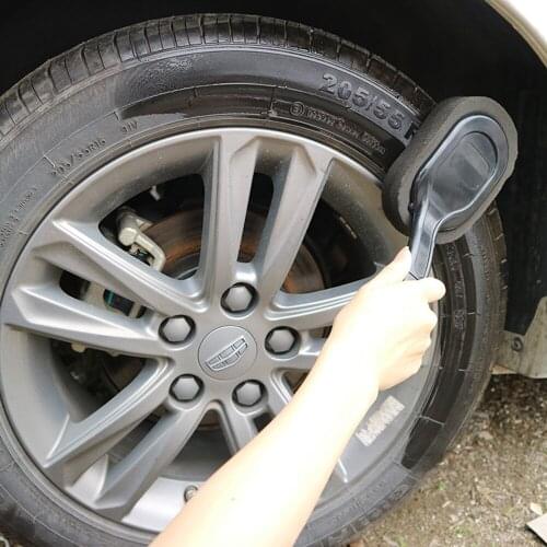 Car Styling Anti dirty Auto U-Shape Tire Wax Polishing Compound Sponge ARC Edge Sponge Tyre Brush car Cleaning Sponge