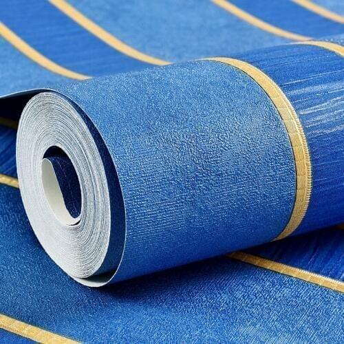 Beibehang Modern minimalist waterproof PVC wallpaper living room bedroom TV background wall 3D vertical stripes plain wallpaper