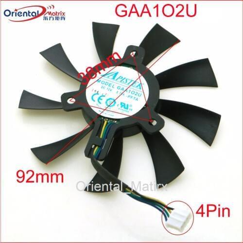 Free Shipping GAA1S2U GAA1O2U DC12V 0.35A 92mm VGA Fan R7 360 260X Graphics Card Cooling Fan