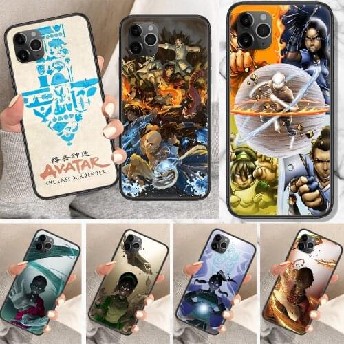 Avatar the Last Airbender Phone Case For iphone 5 5S SE 2 6 6S 7 8 11 12 Mini Plus X XS XR Pro Max black tpu Etui 3D shell