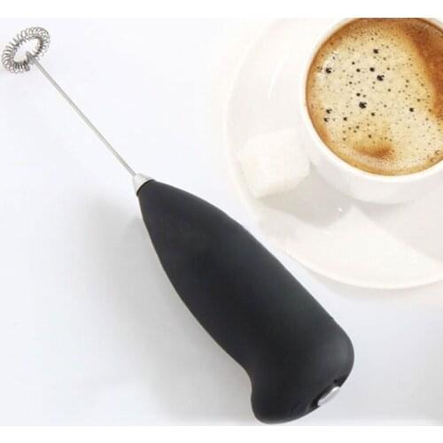 Stainless Steel Electric Milk Frother Instant Coffee Maker Whisk Stirring Tool 2.5*3.7*21CM High Quality